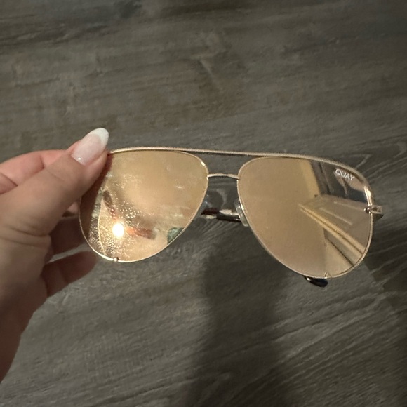 Quay x Desi High Key Sunglasses (Gold) - Picture 2 of 2
